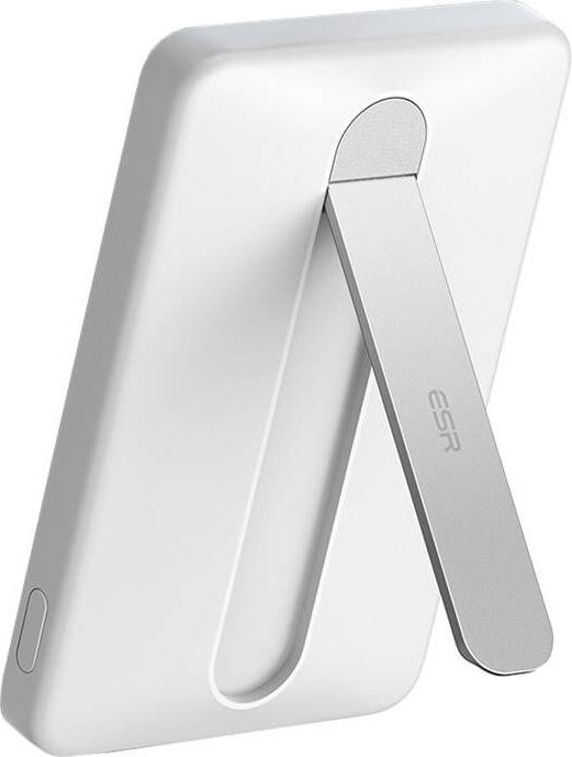 Image du produit ESR Qi2 MagSlim 5000 mAh magnetic powerbank with stand (white) (5000 mAh, 15 W)