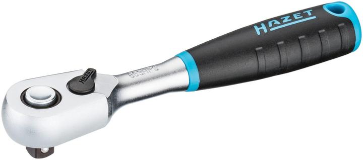 Actual product image HAZET HiPer fine-tooth reversible ratchet ∙ safety locking 863HPS ∙ Square, solid 6.3 mm (1/4 inch)… (1/4")