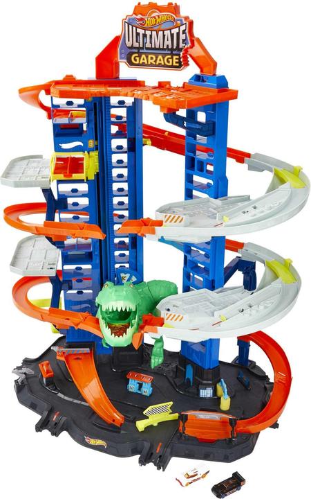 Produktbild Hot Wheels City Megacity Parkgarage mit T-Rex-Angriff
