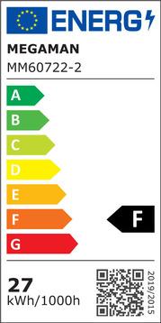 Label énergétique Megaman LED E27 forme bâton 27 W = 50 W W (E27, 27 W, 2800 lm, 1 x, F)