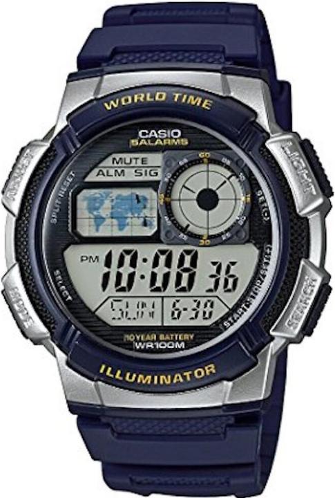 Produktbild Casio Mod. WORLD TIME ILLUMINATOR - 5 Alarms, 10 Year battery (Sportuhr, 43 mm)