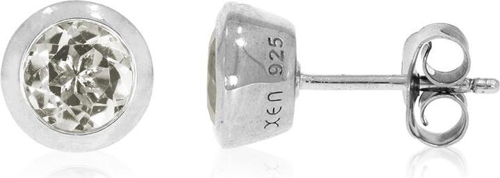 Immagine prodotto Xen Orecchini solitari con topazio bianco di circa 2,1 carati. (Argento 925)