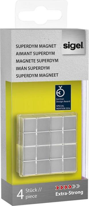 Produktbild Sigel Magnet Neodym Cube 4ST silber (4 x)