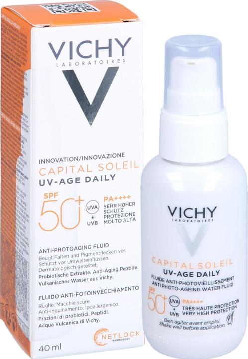 Actual product image Vichy Capital Soleil Fluid UV-AGE (Sun cream face, SPF 50+, 40 ml, 65 g)
