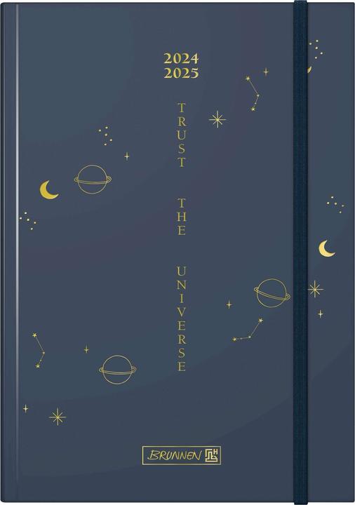 Produktbild Schülerkalender 2024/2025 'Universe', 2 Seiten = 1 Woche, A5, 208 Seiten, dunkelblau (A5, Harter Einband, Niederländisch, Englisch)