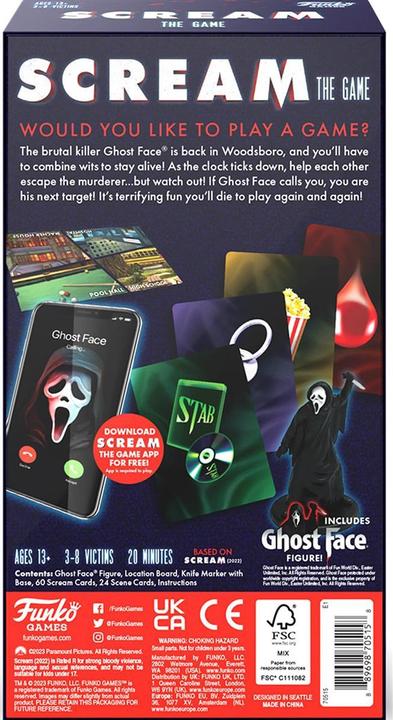 Immagine prodotto Funko Scream: The Game, gioco di strategia *versione inglese* (Inglese)