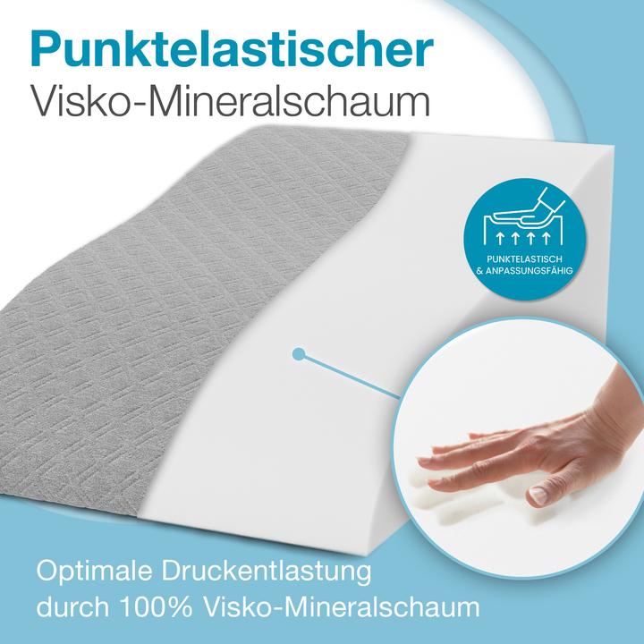 Produktbild Bestschlaf Venenkissen Beinhochlagerungskissen aus Memory Foam, Beinkissen zur Entlastung, Lagerungskissen mit (20 x 65 x 40 cm)