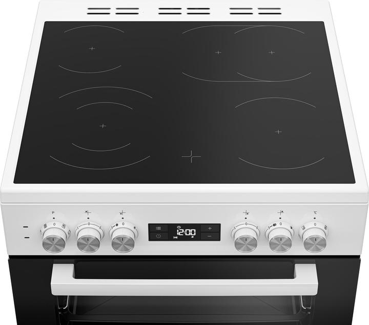 Produktbild Beko FSM 67320 GWS ws Standherd 60cm Ceran A 8 Heizarten Uhr