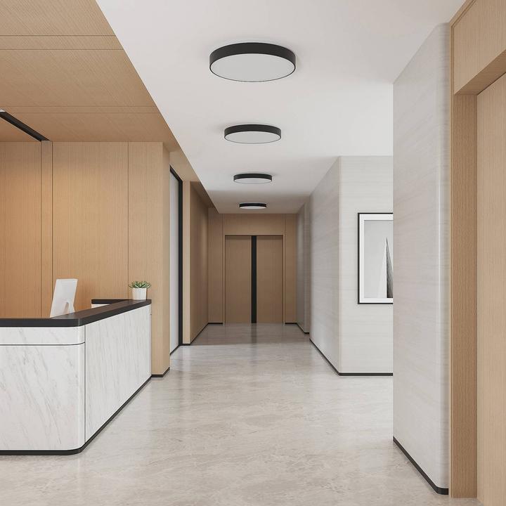 Actual product image Arcchio Vanida LED ceiling lamp, black, 60 cm (10978 lm)