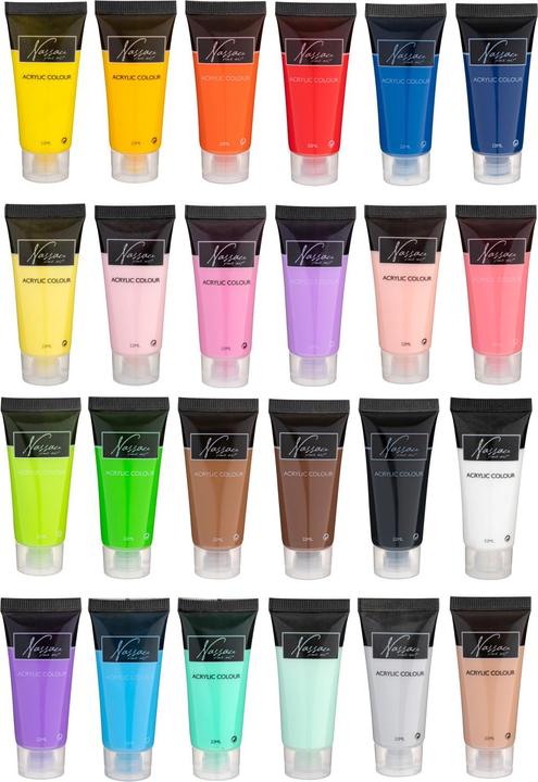 Actual product image Art Sensations Nassau acrylic paint base and pastels (Black, 24 ml)