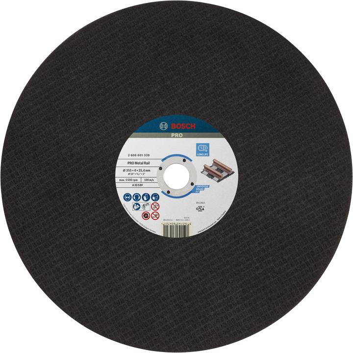 Image du produit Bosch Professional Disque à tronçonner PRO Rail, 355 x 4 x 25,4 mm