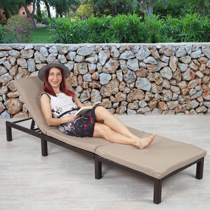Image du produit JOHN316 Rattan Liegestuhl (198 cm)