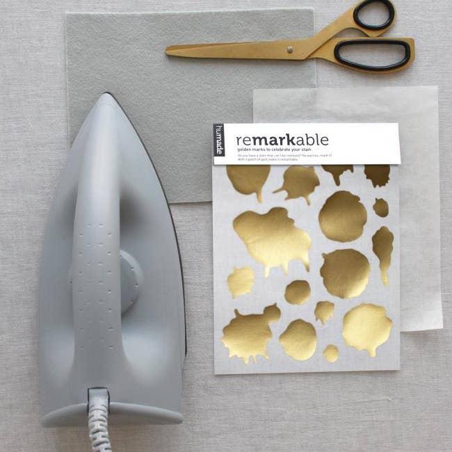 Actual product image Humade ReMarke DIY Flecken zum Aufbügeln Gold 16 Stk. (16 x)