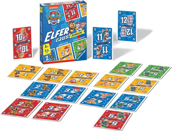 Actual product image Ravensburger 20953 PAW Patrol Elfer raus! Junior - Simple card game for 2-6 players 5+ (German, French, Italian)