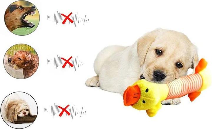 Produktbild Hermex Hundespielzeug "Ente" Kauspielzeug Stofftier Plüschtier Kuscheltier (Plüschspielzeug Hund)