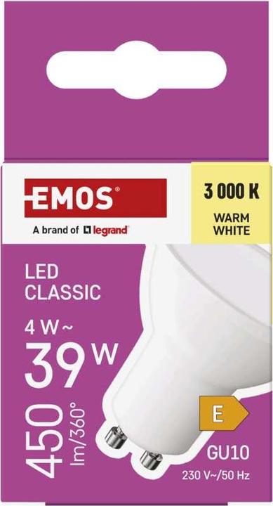 Produktbild Emos LED Lampe Classic (GU10, 4 W, 450 lm, 1 x, E)
