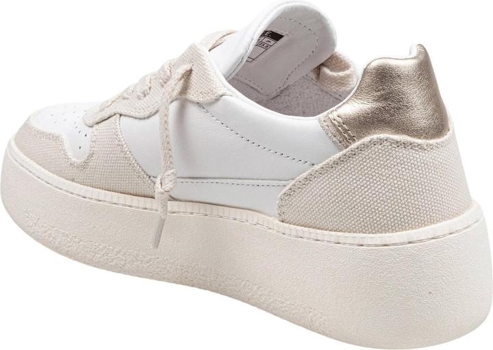 Produktbild D.a.t.e. D.a.t.e sneakers court platform in leather and fabric color white and beige (40)