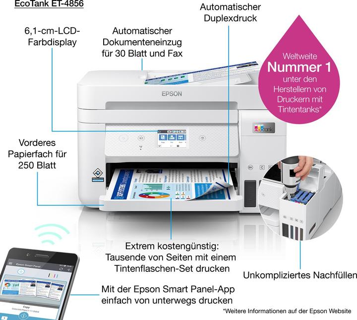 Productafbeelding Epson EcoTank ET-4856 (Inktreservoir, Kleur)