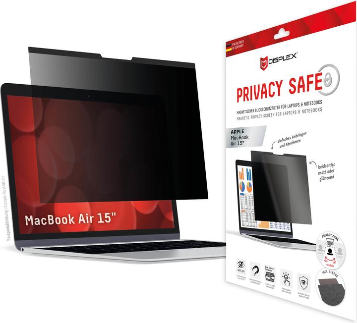 Displex Privacy Safe, Laptop Blickschutzfilter (15", 3 : 2)