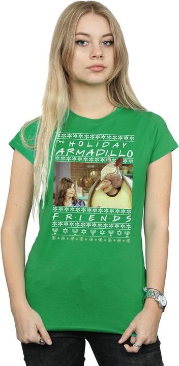 Actual product image Friends Womens/Ladies Fair Isle Holiday Armadillo Cotton T-Shirt (S)