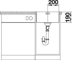 Produktbild Blanco Andano 400-IF (Einbauspüle, 44 cm, 44 cm)