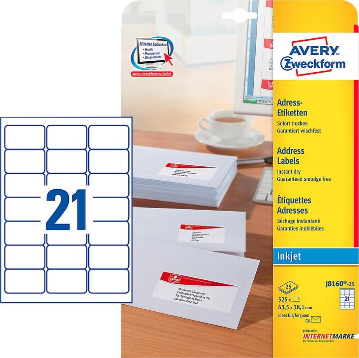 Produktbild Avery Adress-Etiketten