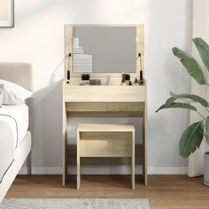 Actual product image VidaXL Dressing table with stool 60 x 40 x 113.5 cm (60 x 40 x 75 cm)