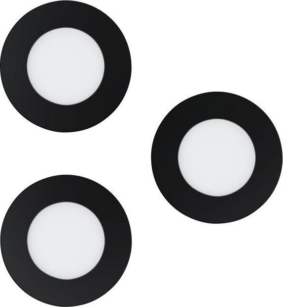 Image du produit EGLO Set of 3x Fueva-Z recessed black Ø8.5 - TW - Zigbee, Bluetooth