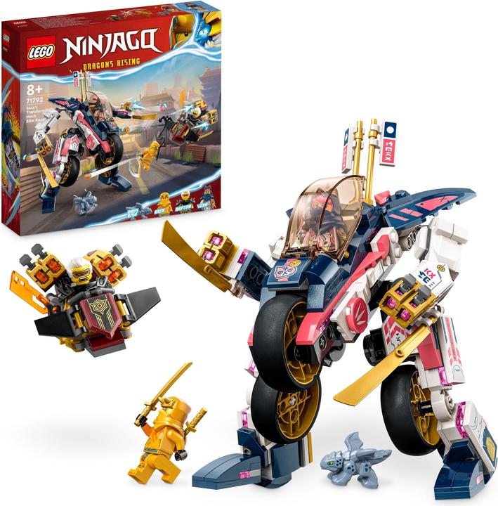 Produktbild LEGO Ninjago Soras Mech verwandelt sich in ein Rennrad (71792). (71792, LEGO Ninjago)