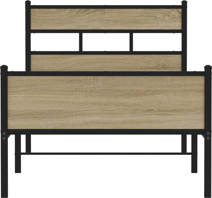 Actual product image VidaXL Bed frame Bed single bed without mattress 90x190 cm wood-based material (90 x 190 cm)