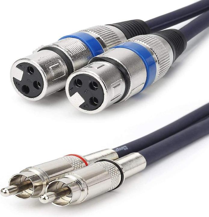 Actual product image Htruiyaty 2er Set Mikrofonkabel - XLR auf Cinch Kabel (5 m, XLR, Cinch)