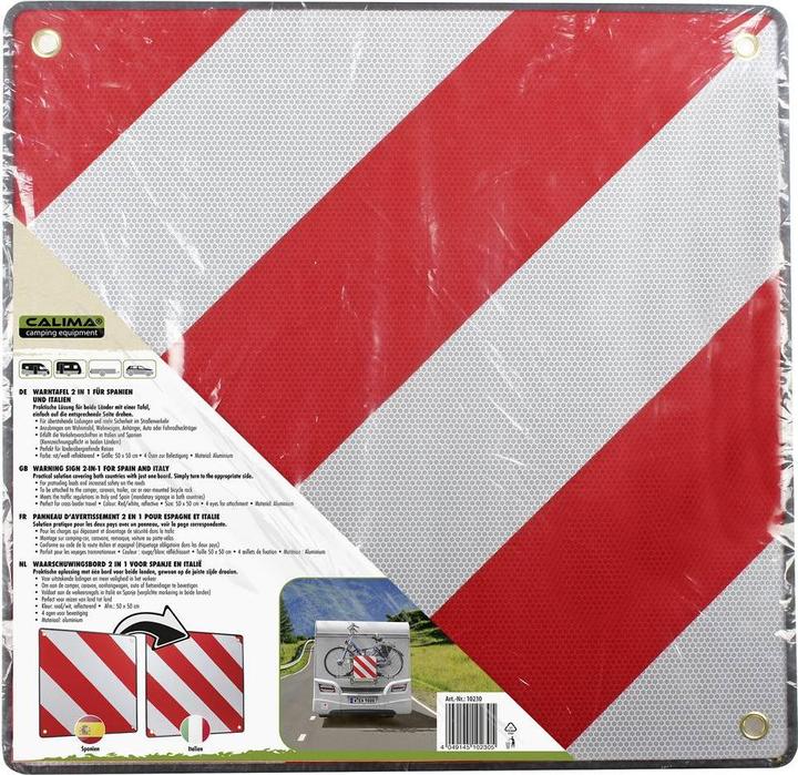 Productafbeelding Calima CAMPING EQUIPMENT waarschuwingsbord 46044, 2in1, Spanje en Italië