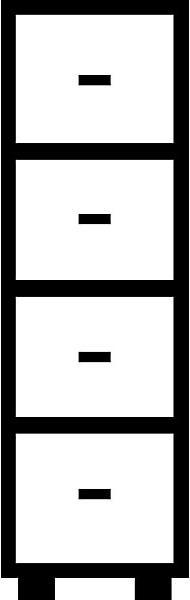Produktbild Mauser Hängeregistraturschrank, Bügelgriffe (43.5 x 60 x 135 cm)