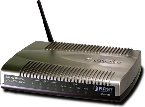 Produktbild Planet ADW-4401A, Analog ADSL2+ Modem-Router WLAN