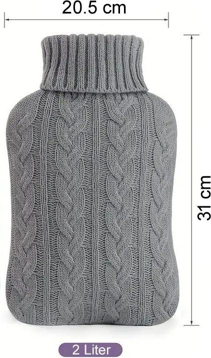 Immagine prodotto ASMI Bottiglia dell'acqua calda, bottiglia da letto con copertura in maglia (1 l)