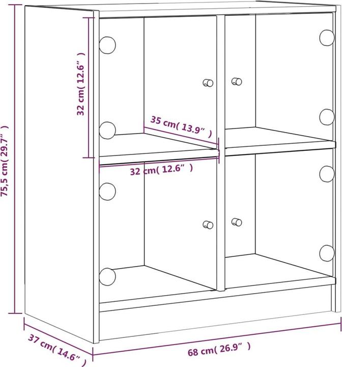 Actual product image VidaXL Joash (68 x 37 x 75.5 cm)