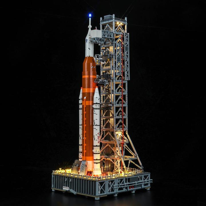 Actual product image BrickBling LED light set for LEGO NASA: Artemis launch pad (10341)