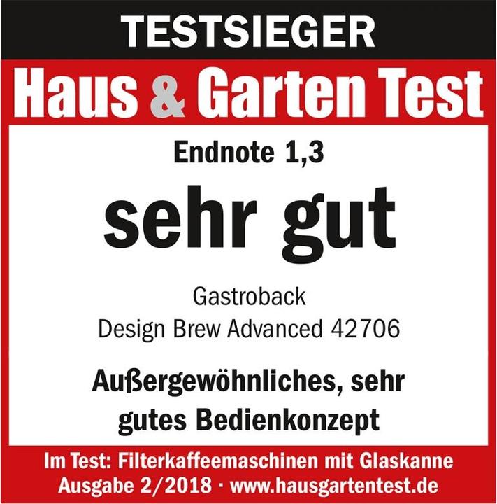 Image du produit Gastroback Cafetières à filtre