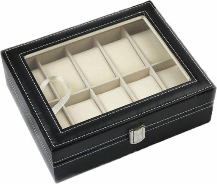 Actual product image Jamb Watch Box 10 Watches Beige