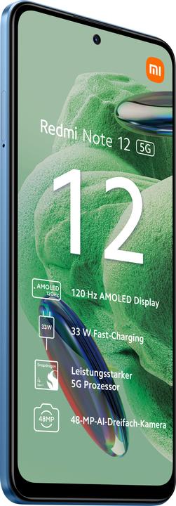 Produktbild Xiaomi Redmi Note 12 5G (128 GB, Ice Blue, 6.67", Hybrid Dual SIM, 48 Mpx, 5G)