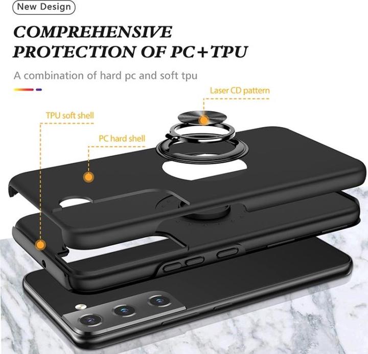 Produktbild AM-Handyzubehör Hülle mit Ring Samsung Galaxy S23 Plus - Schwarz (Samsung Galaxy S23+)