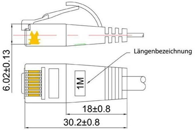Produktbild Wirewin Netzwerkkabel (U/UTP, CAT6, 0.50 m)