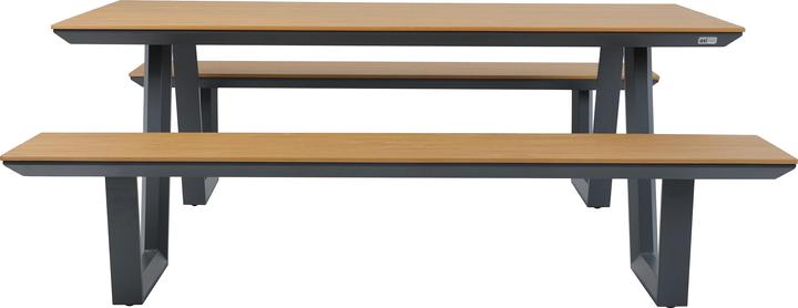 Produktbild Axi Nori Picknicktisch mit 2 Bänken - Anthrazit/Teak-Look (200 cm)
