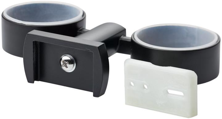 Image du produit Biasca Porte-verre noir mat, double (19 x 10.5 x 9.5 cm)
