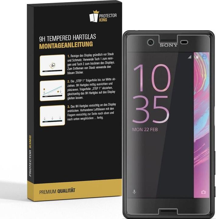 Actual product image Protectorking 3x real tempered 9H armoured glass 3D CLEAR (1 Piece, Sony Xperia X)
