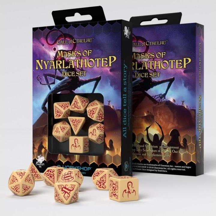 Immagine prodotto Q Workshop SCTX1N - Call of Cthulhu: Masks of Nyarlathotep, Set di dadi (7)