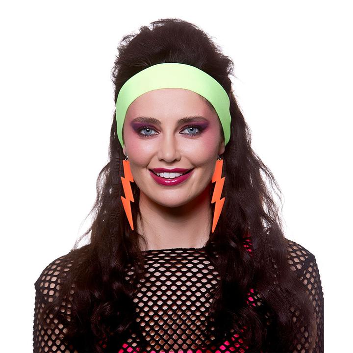 Produktbild Wicked Costumes 80's Neon Ohrringe Blitz in Neon Orange