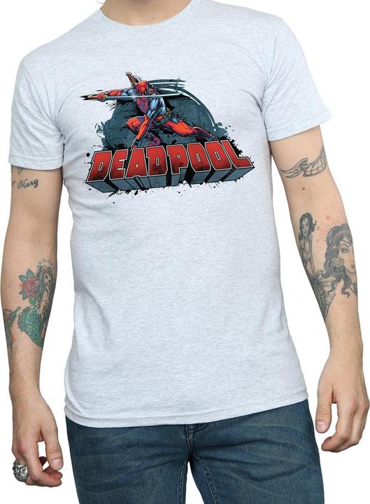 Immagine prodotto Deadpool Sword Logo Maglietta Uomo (L)