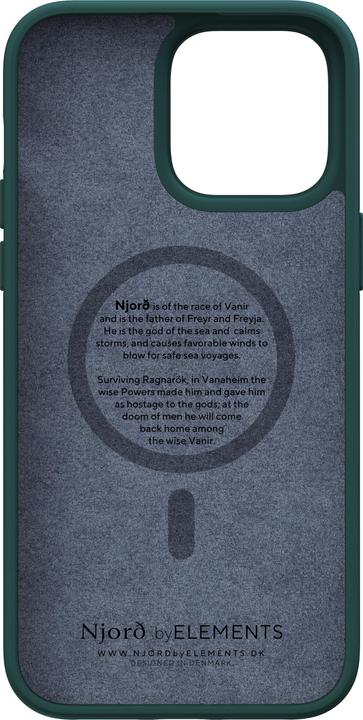 Actual product image Njord Hard Cover Salm.Leather Magsafe Case green (Apple iPhone 14 Pro Max)