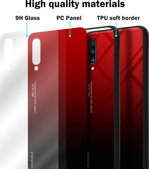 Image du produit Cadorabo Couverture en verre TPU 2 couleurs (Samsung Galaxy A70, Samsung Galaxy A70S)